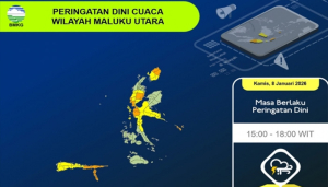 Hujan Lebat dan Angin Kencang Berpotensi Landa Maluku Utara, BMKG Keluarkan Peringatan Dini