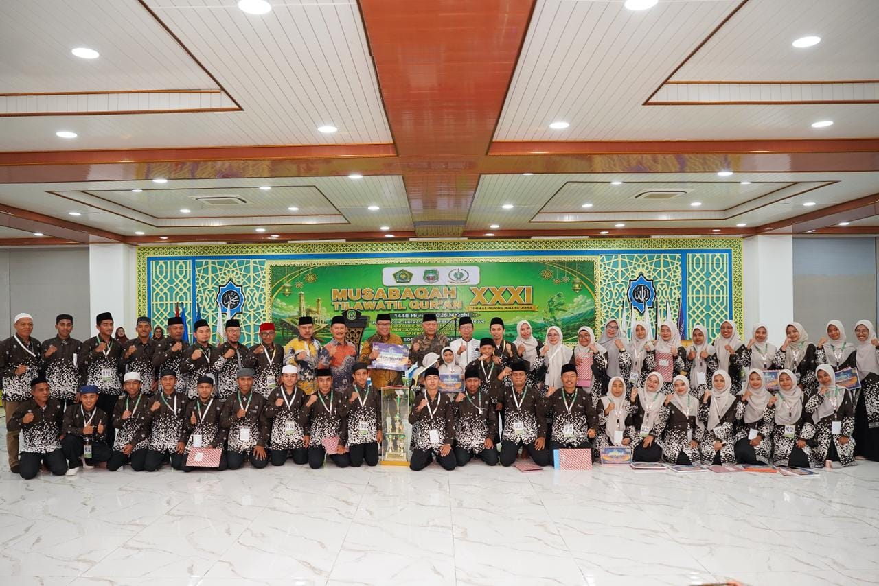 MTQ XXXI Maluku Utara Resmi Ditutup, Kota Tidore Kepulauan Raih Juara Umum